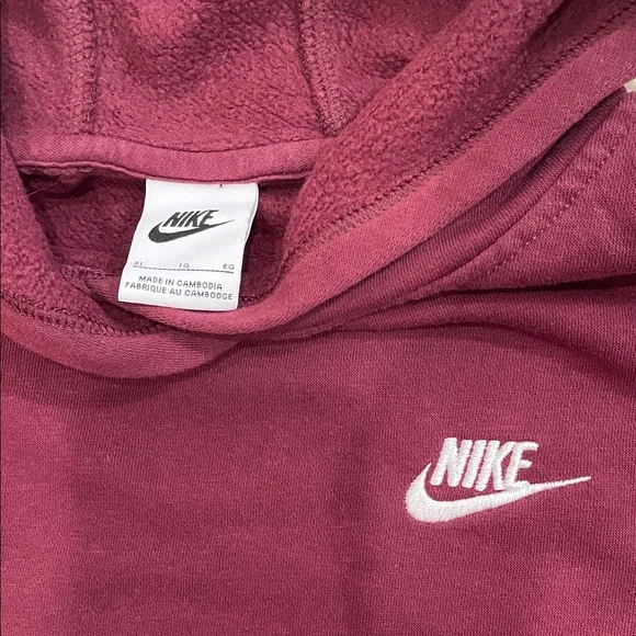 Nike Kids Burgundy Hoodie - Picture 2 of 4